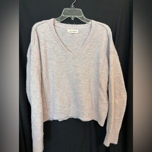 Lucky Brand Women's Light Purple and Sparkle V-Neck Sweater Women’s Size M